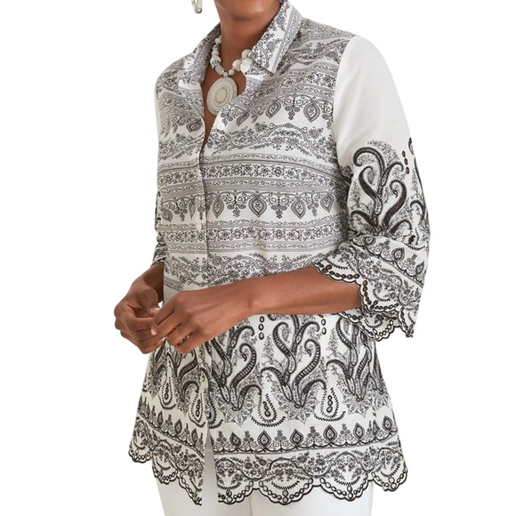 Chico's Tops - 22. WOMENS CHICO’S 2/L DETAIL TOP